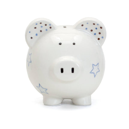 Personalized Blue Star Large Piggy Bank