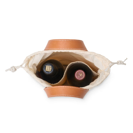 "Tuscany" Canvas Double Wine Tote (Personalizable)