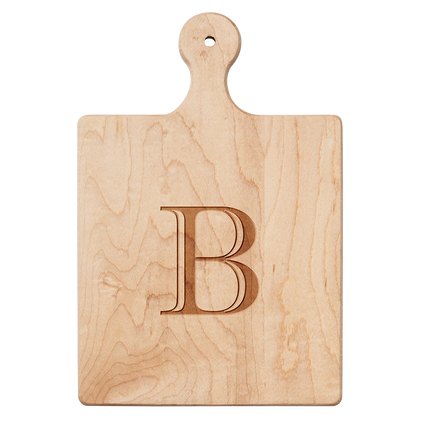 Artisan Maple Paddle Board | Single Letter Monogram | 9"x6"