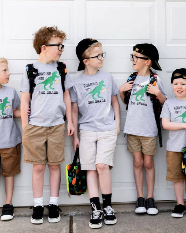 Roaring Into Preschool T-Shirt - Back To School Kids Tee