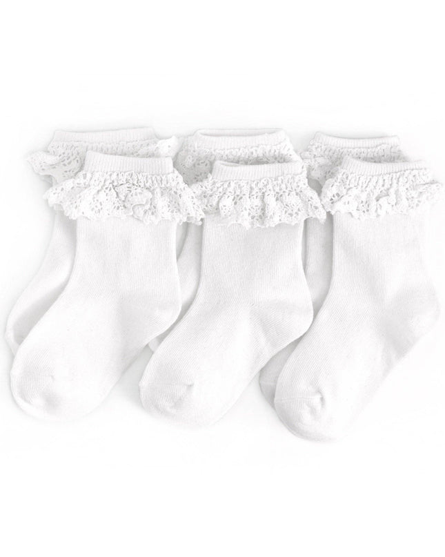 White Lace Midi Sock 3-Pack