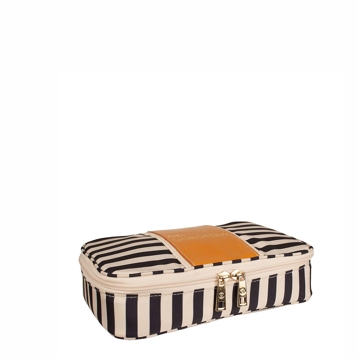 "Megan" Nylon and Leather Makeup Case (Personalizable)
