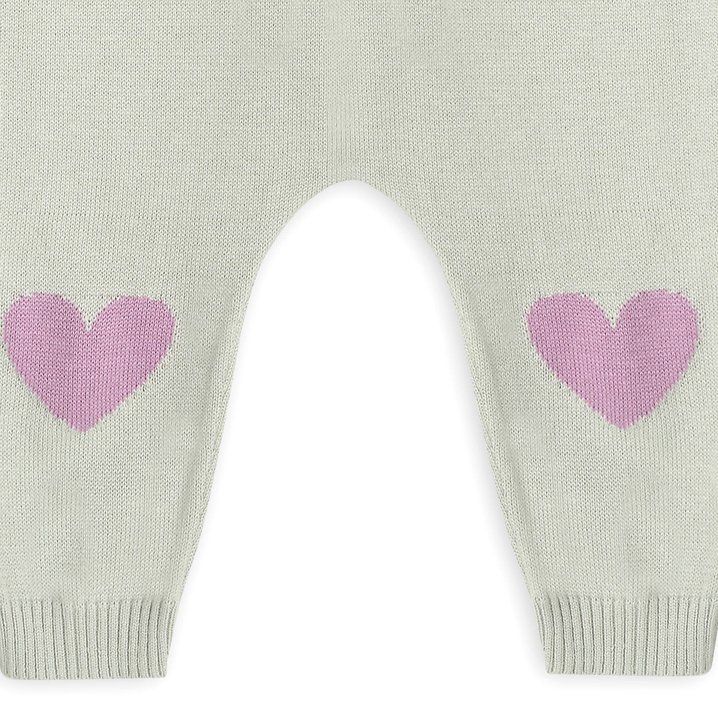 Flower & Heart Baby Sweater Cardigan & Pants Set