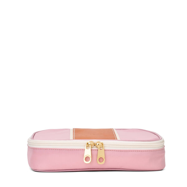"Megan" Nylon and Leather Makeup Case (Personalizable)