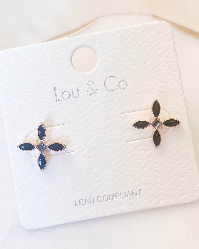 Enamel Stud Earrings