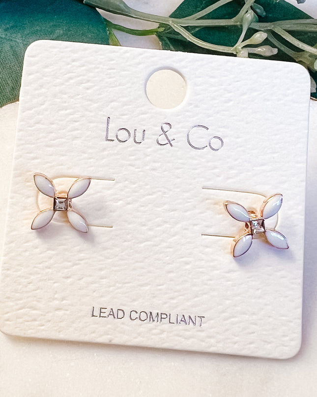 Enamel Stud Earrings
