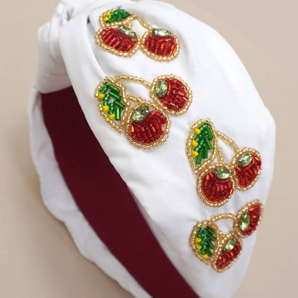 Cherry Seed Bead Headband