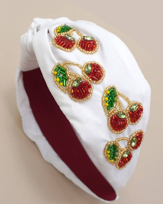 Cherry Seed Bead Headband