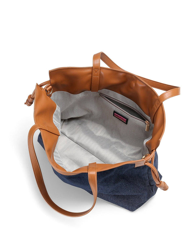 Cinched Denim Tote Bag -Reese Indigo