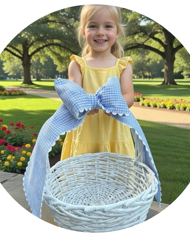 Custom Gingham Bow with Trim