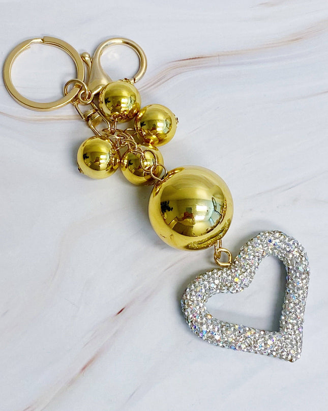 It Girl Glam Heart Bauble Key Chain