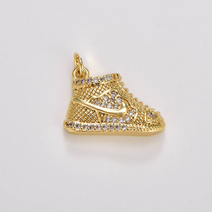 Dainty Sneaker Shoe Charm, Gold Filled Shoe Pendant, CP1767