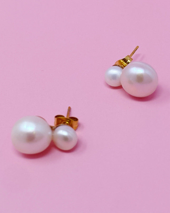 Classic Double Pearl Earrings