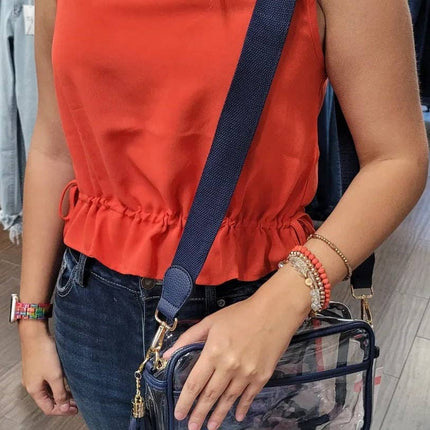 Personalized Game Day Clear Crossbody Bag