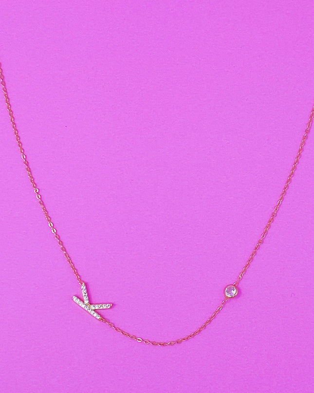 Finest Shine Initial Sterling Silver Necklace