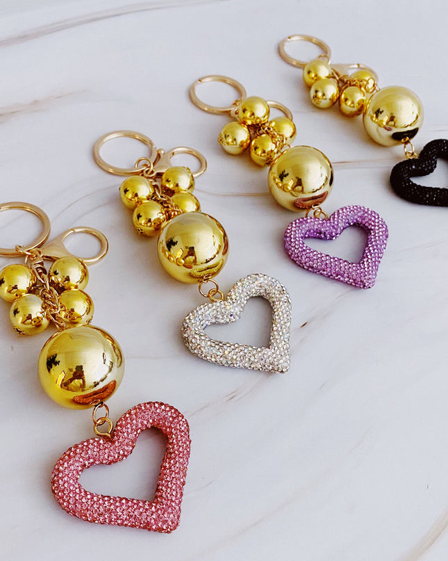 It Girl Glam Heart Bauble Key Chain