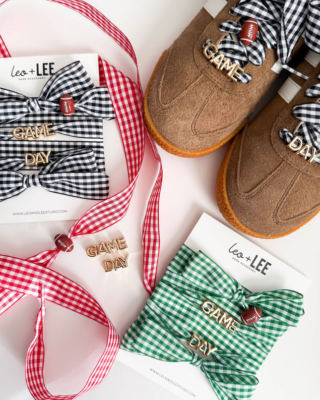 Game Day Gingham Sneaker Lace Charm Set – GAMEDAY