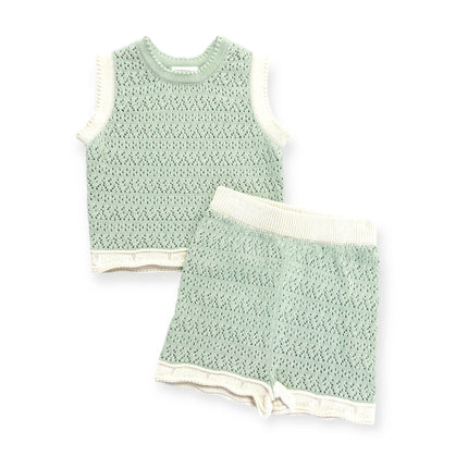 Poppy Textured Baby Tank & Shorts Set (Organic)