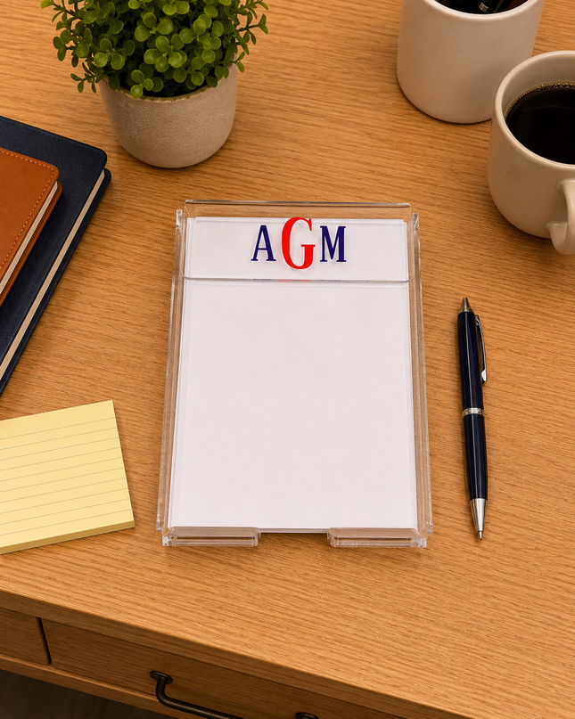 Personalized Acrylic Note Pad Holder
