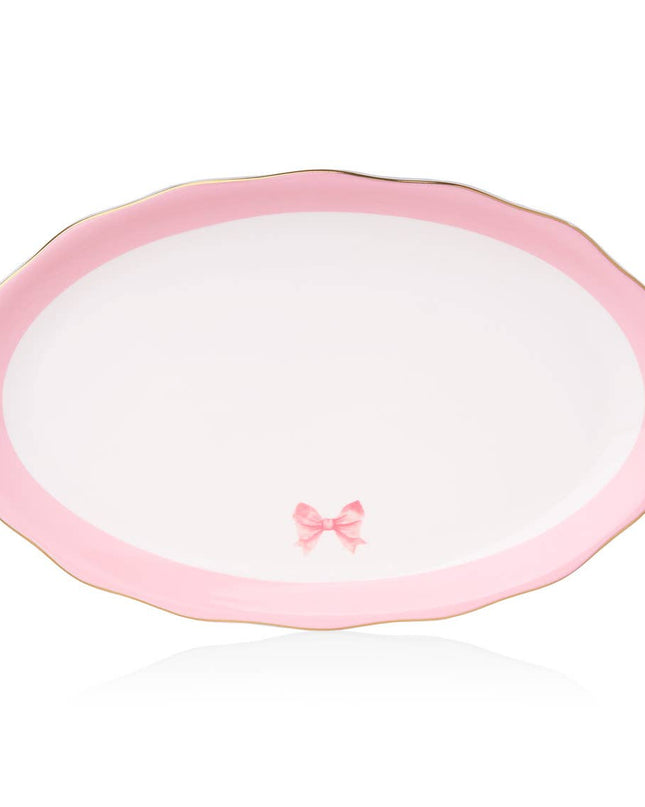 Coquette Pink Bow Platter