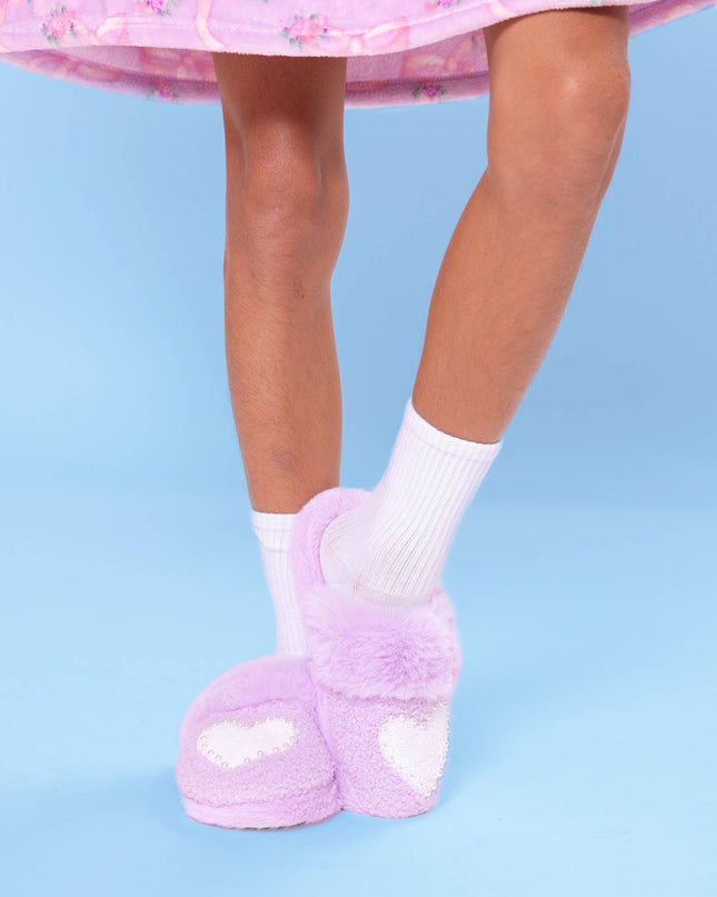 Pearl Heart Slippers