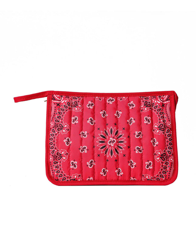 Bandana Print Pouch -Beau Red