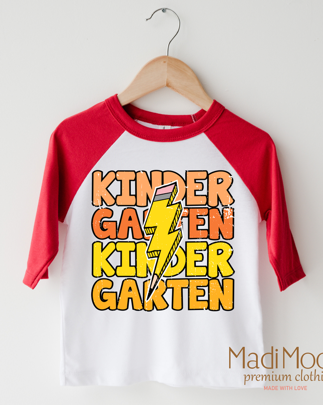 Kindergarten Lightning Bolt Shirt - School Shirt
