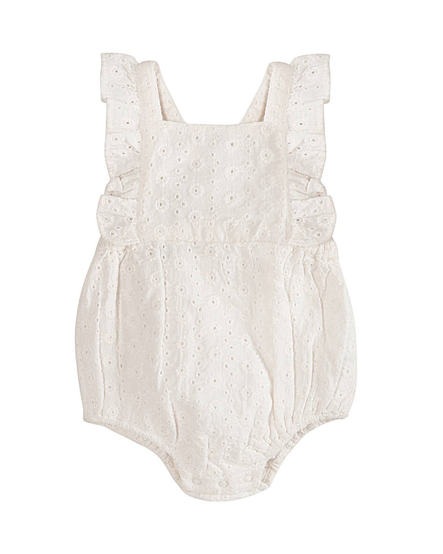 Alaina Schiffli Baby Romper + Headband (Organic)
