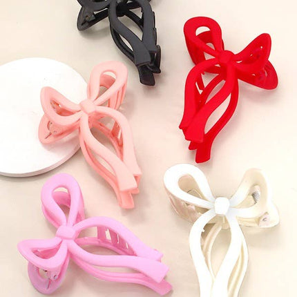 Matte Bow Hair Claw Clips