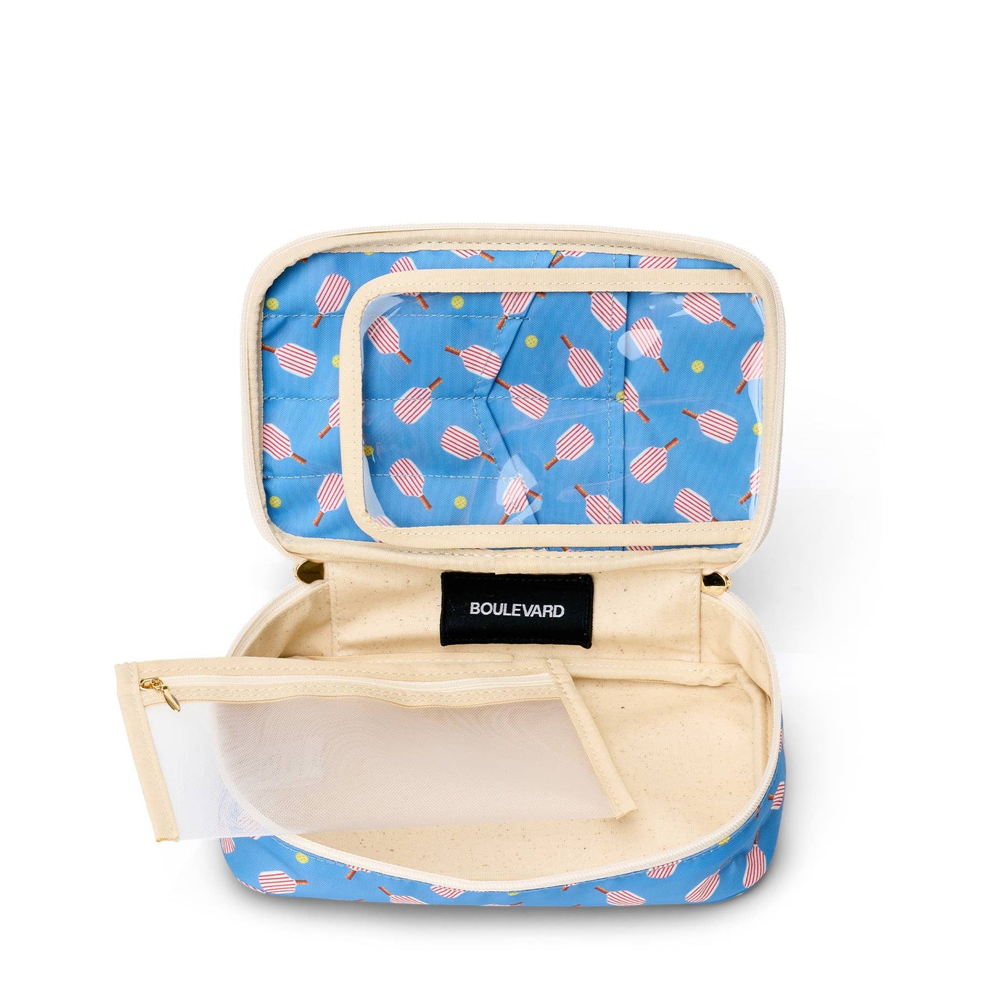 "Megan" Nylon and Leather Makeup Case (Personalizable)