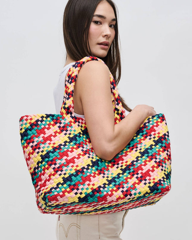 Sky's The Limit - Large Woven Neoprene Tote-Olive Color