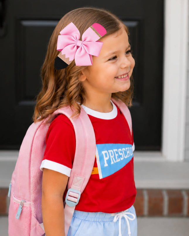 Pencil Back-to-School Hair Bow