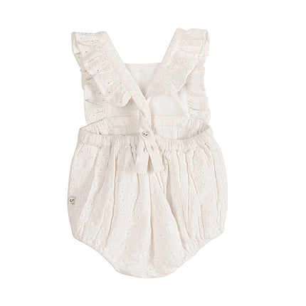 Alaina Schiffli Baby Romper + Headband (Organic)
