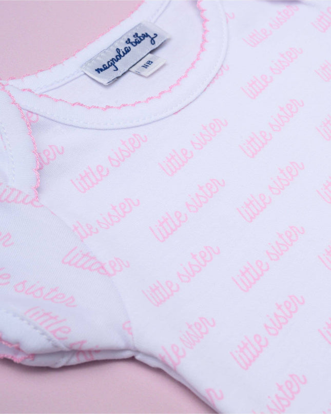 Little Sister Print Short Sleeve Bodysuit