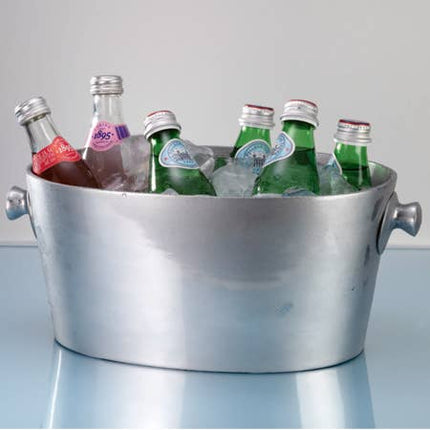 Personalized Oval Wine Chiller - Galvanized