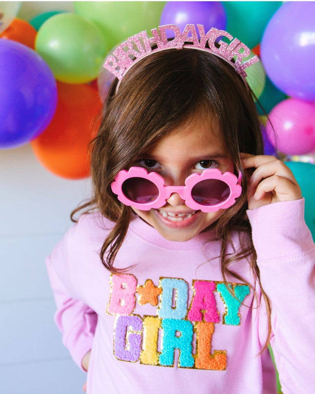 Birthday Girl Patch Sweatshirt - Kids Birthday Sweatshirt