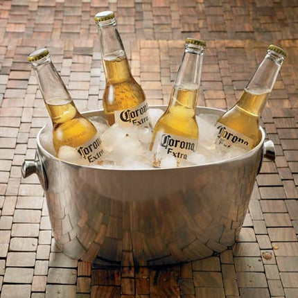 Personalized Oval Wine Chiller - Galvanized
