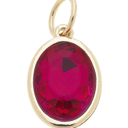 July Birthstone Charm in Ruby