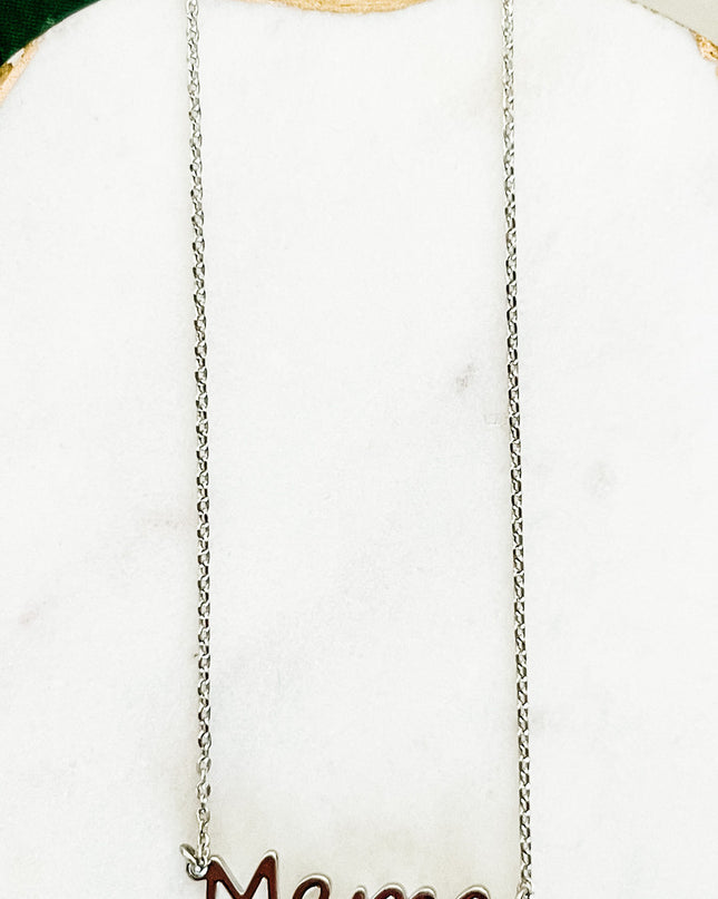 Gold Dipped MAMA Script Necklace-Gold or Silver