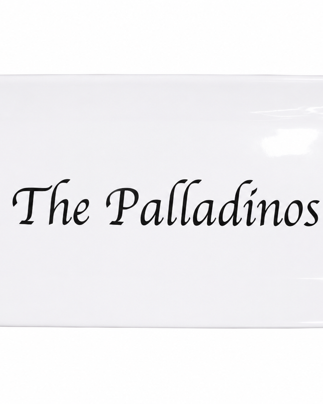 Personalized Bow Embossed Rectangle Platter