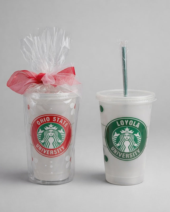 Personalized College Starbucks Cold Cups - 24 oz