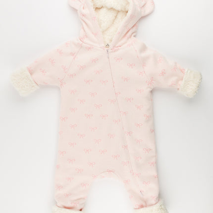 oh baby! Mini Bows Snowdrift Teddy Bunting - Pale Pink