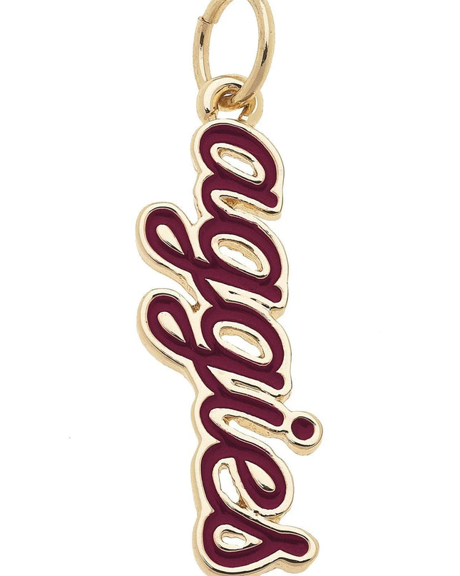 Texas A&M Enamel Script Charm
