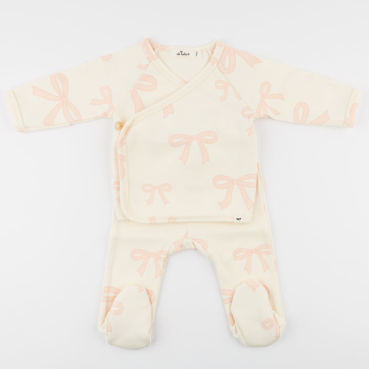 Big Bows Pink Kimono Set