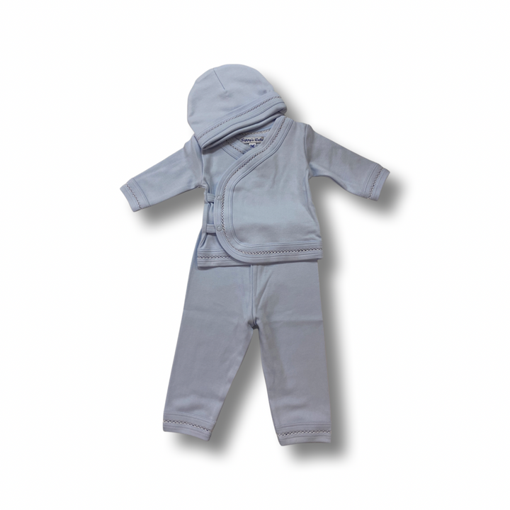 Three Piece Set, with White Lace Inset