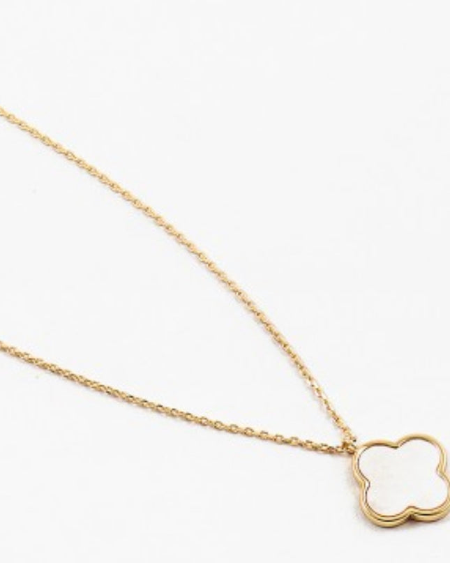 Classic clover necklace with cubic zirconia — St. Patrick's Day and everyday jewelry gift