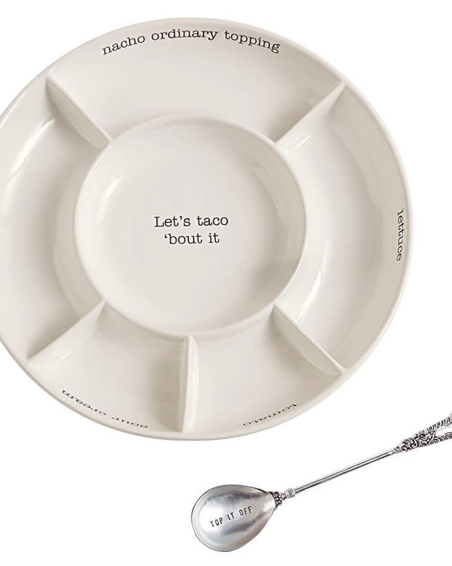 Taco bar serving set — lifestyle shot on table
