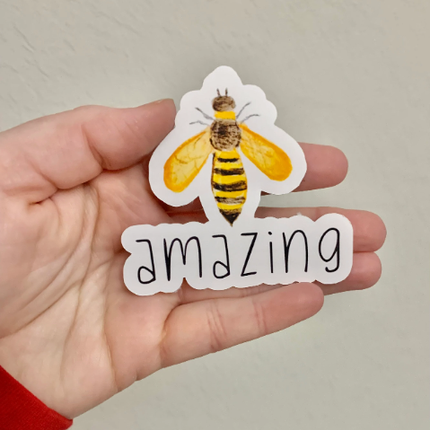 Bee Amazing Sticker/Magnet: Glossy Vinyl