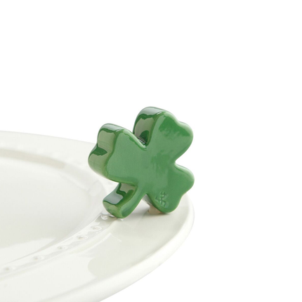 Nora Fleming Irish at Heart Shamrock Mini — St. Patrick's Day decorative attachment for Nora Fleming serveware