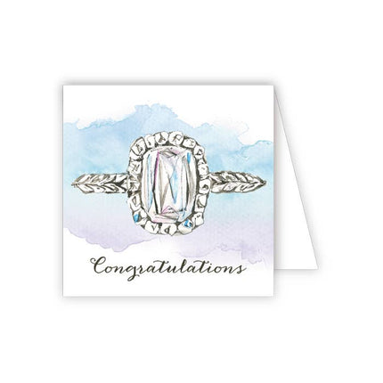 Congratulations diamond ring enclosure card — engagement and wedding gift enclosure